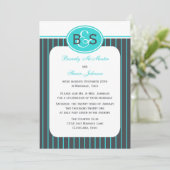 Invitation de réception de mariage -- Monogramme b (Debout devant)