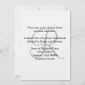 Invitation de réception de mariage Monogramme Perv (Dos)
