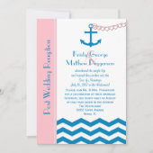 Invitation de réception de mariage nautique après (Devant)