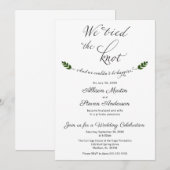 Invitation de réception de mariage Nous avons noué (Devant / Derrière)