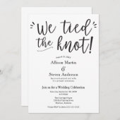 Invitation de réception de mariage Nous avons noué (Devant / Derrière)
