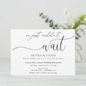 Invitation de réception de mariage "Nous n'avons p (Debout devant)