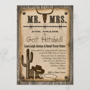 Invitation de réception de mariage occidental en b