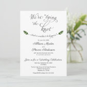 Invitation de réception de mariage On noue le nœud (Debout devant)