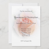 Invitation de réception de mariage Peach rose Rose (Dos)