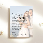 Invitation de réception de mariage photo moderne