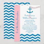 Invitation de réception de mariage post-nautique (Devant / Derrière)