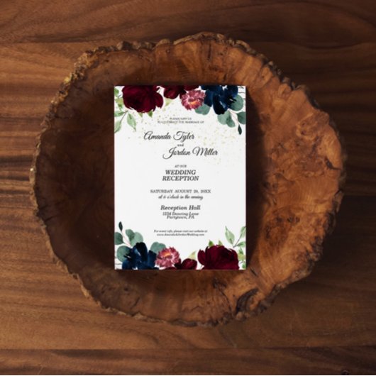Invitation de réception de mariage pour la célébra