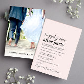 Invitation de réception de mariage rose minimalist