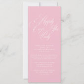 Invitation de réception de mariage Rose pâle pour  (Devant)