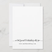 Invitation de réception de mariage rustique (Dos)