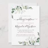 Invitation de réception de mariage rustique à la v (Devant)