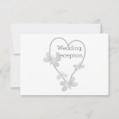 Invitation de réception de mariage Silver Heart Bu (Devant)