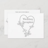 Invitation de réception de mariage Silver Heart Bu (Devant / Derrière)