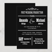 Invitation de réception de mariage - Style théâtre (Devant / Derrière)