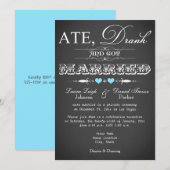 Invitation de réception de mariage sur ardoise (Devant / Derrière)