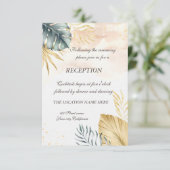 Invitation de réception de mariage sur la plage au (Debout devant)