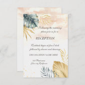 Invitation de réception de mariage sur la plage au (Devant / Derrière)