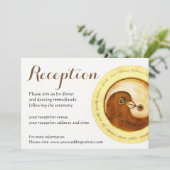 INVITATION DE RÉCEPTION DE MARIAGE. Tourterelles d (Debout devant)