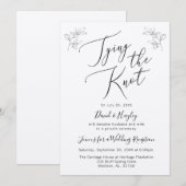 Invitation de réception de mariage "Tying the Knot (Devant / Derrière)