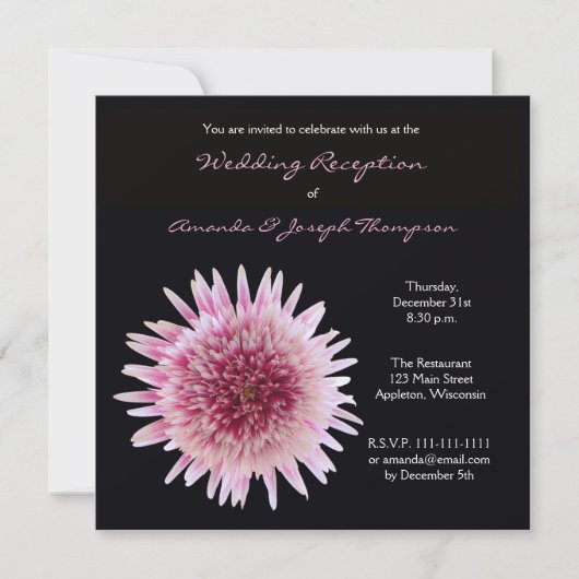 Invitation de réception de mariage uniquement (Devant)