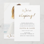Invitation de réception de mariage We're Eloping (Devant / Derrière)