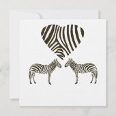 Invitation de réception de mariage Zebra Love (Dos)
