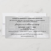 Invitation de réception de photos de mariage rusti (Dos)