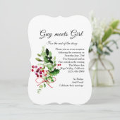 Invitation de réception décontractée Bouquet flora (Debout devant)