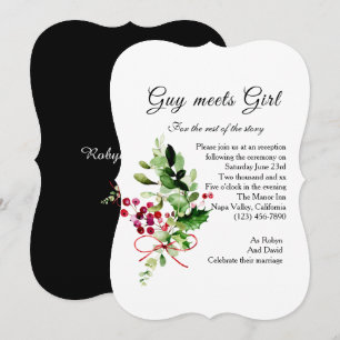 Invitation de réception décontractée Bouquet flora
