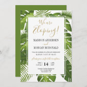 Invitation de réception d'élopement tropical (Devant / Derrière)