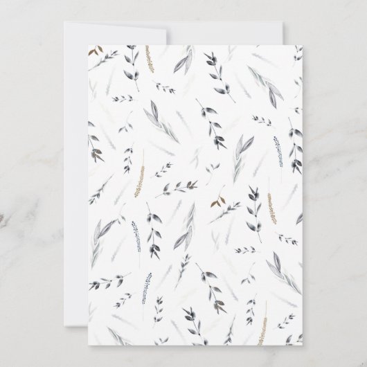 Invitation de réception du soir pour mariage, Dusk (Dos)