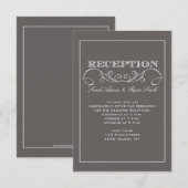 Invitation de réception en gris moderne (Devant / Derrière)