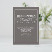 Invitation de réception en gris moderne (Debout devant)
