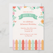 Invitation de réception en plein air de clôture (Devant)