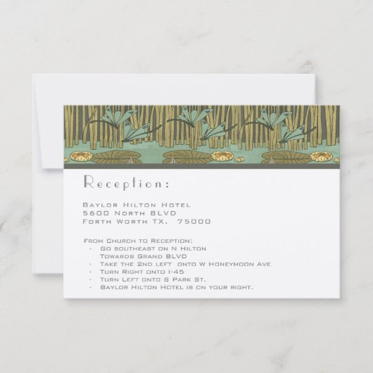 Invitation de réception et de direction Libellule (Devant)