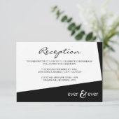 Invitation de réception Ever & Ever Black Angle (Debout devant)