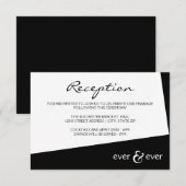 Invitation de réception Ever & Ever Black Angle (Devant / Derrière)