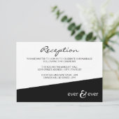 Invitation de réception Ever & Ever Black Angle (Debout devant)