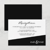 Invitation de réception Ever & Ever Black Angle (Devant / Derrière)