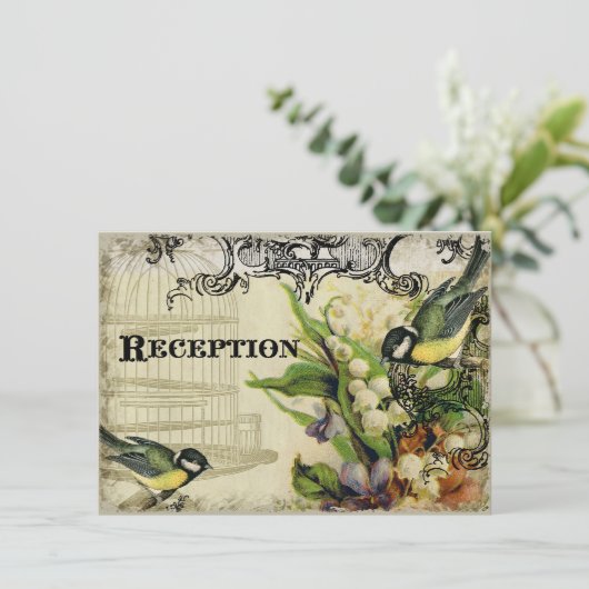 Invitation de réception, Fleur de cage d'oiseau de (Debout devant)