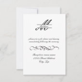 Invitation de réception formelle simple élégante - (Devant)