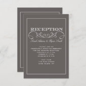 Invitation de réception gris moderne (Devant / Derrière)