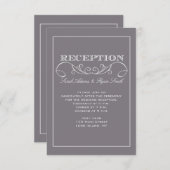 Invitation de réception gris moderne (Devant / Derrière)