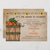 Invitation de réception mariage de automne (Devant / Derrière)