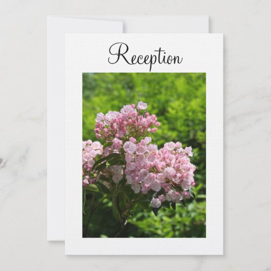 Invitation de réception mariage rose laurier des m (Devant)