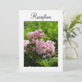 Invitation de réception mariage rose laurier des m (Debout devant)