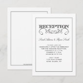 Invitation de réception moderne blanche et noire (Devant / Derrière)