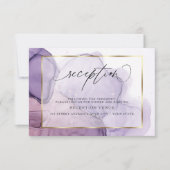 Invitation de réception moderne encre violette lil (Devant)