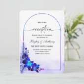 Invitation de réception Orchidée Bleue (Debout devant)